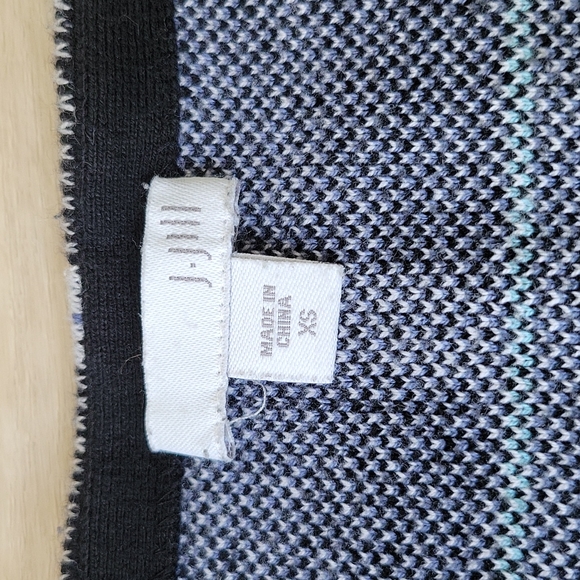 J.Jill Black White Plaid Windowpane Pullover Sweater XS - Picture 4 of 8